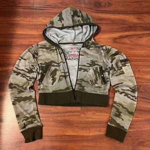 Apollo Camo Cropped Zip Up